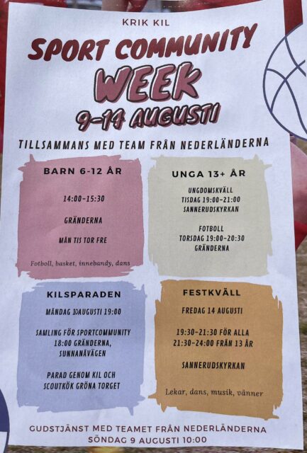 Sportvecka Sports Community 8-14/8